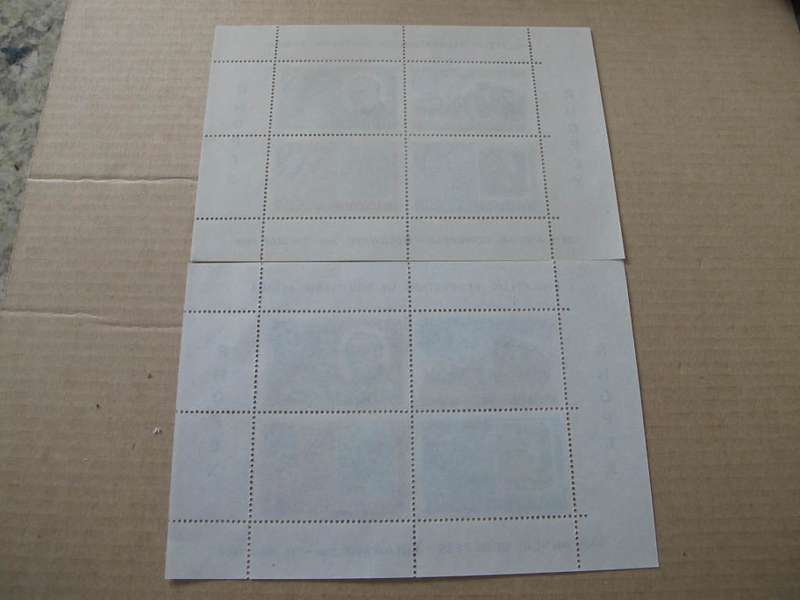 Rhodesia - 1966 Rhopex Miniature Sheets - Imperforate Left Side White and toned papers MNH